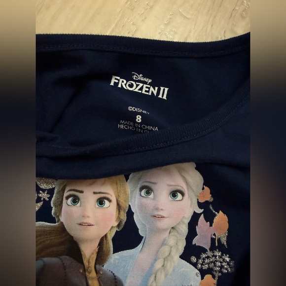 Navy Blue Long Sleeve Dress with Disney Frozen character - Picture 4 of 5